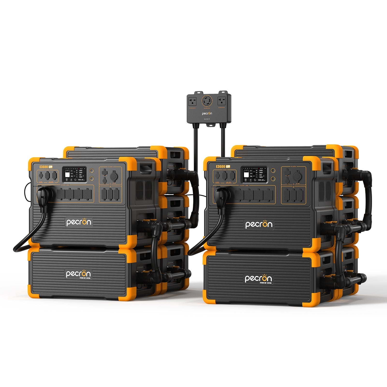PECRON E3600LFP Solar Generator Kit: 3600W 3072Wh LiFePo4 Portable Power Station