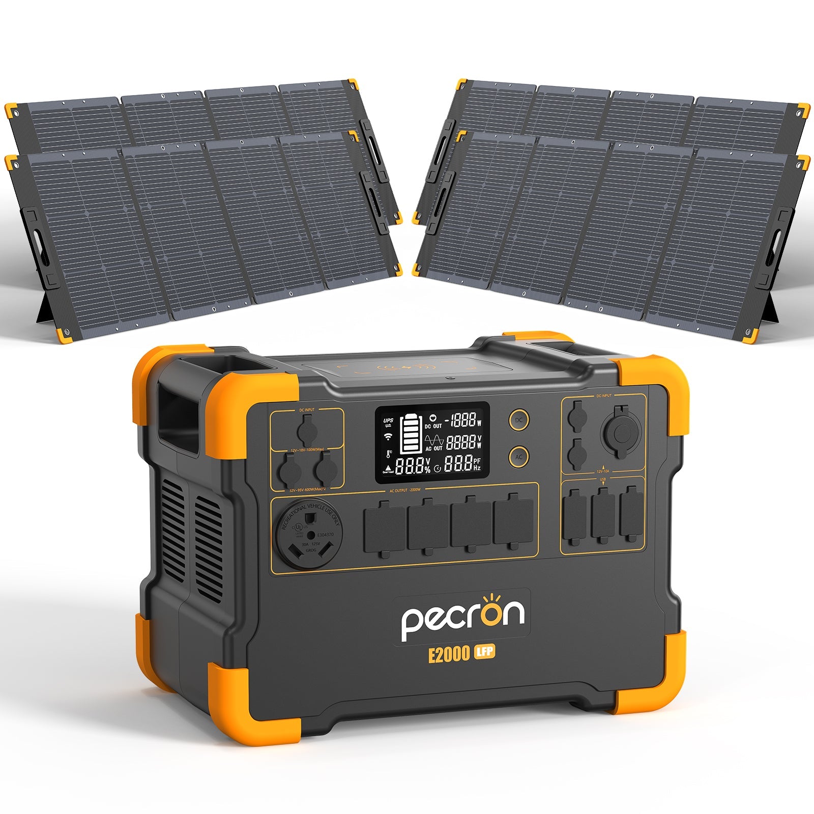 PECRON E2000LFP 2000W Portable Power Station, 1920Wh LiFePO4, Expandable 8kWh