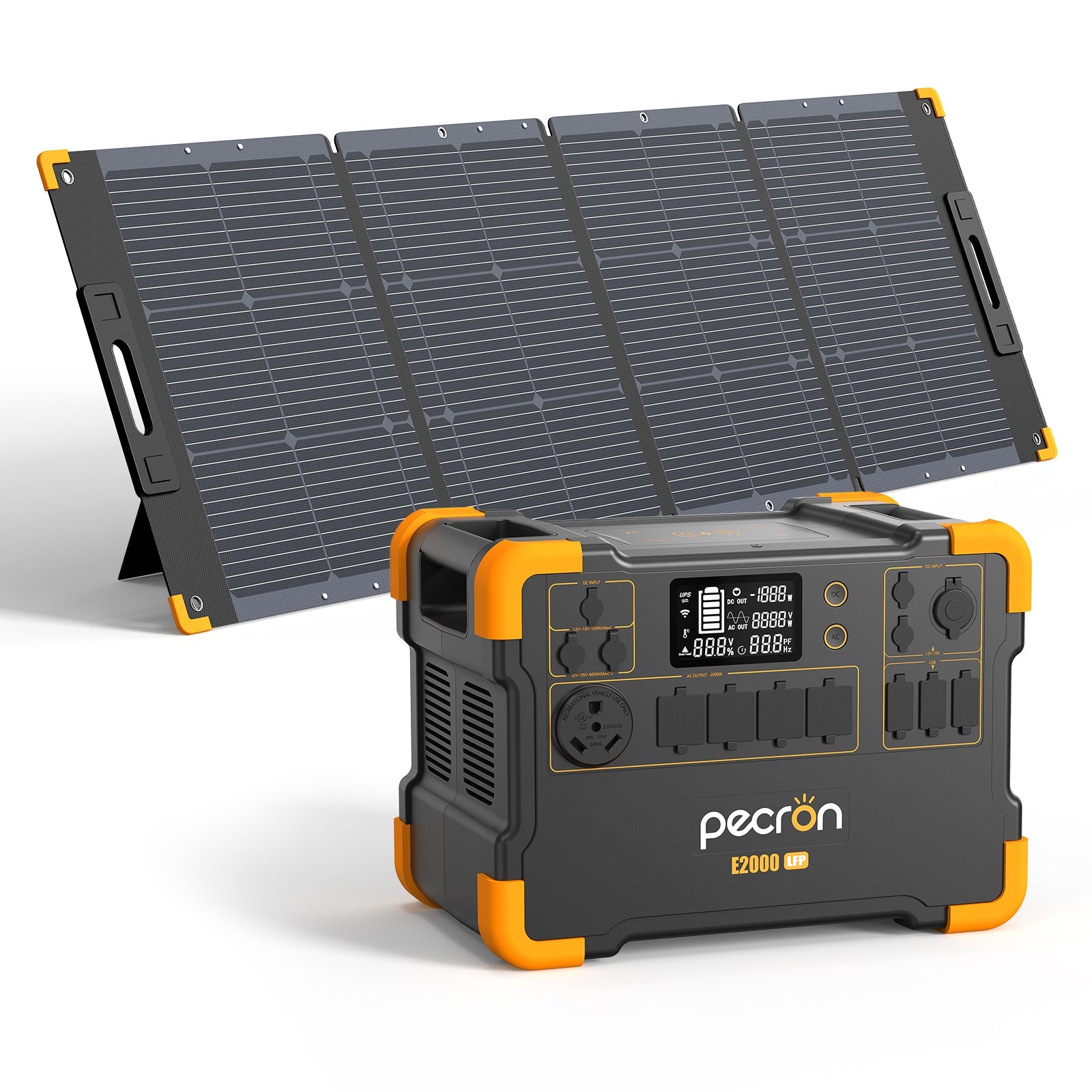 PECRON E2000LFP 2000W Portable Power Station, 1920Wh LiFePO4, Expandable 8kWh