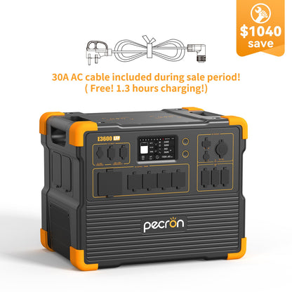 PECRON E3600LFP 3600W 3072Wh Portable Power Station with LiFePO4 Battery