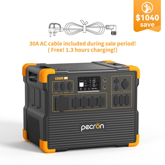 PECRON E3600LFP 3600W 3072Wh Portable Power Station with LiFePO4 Battery