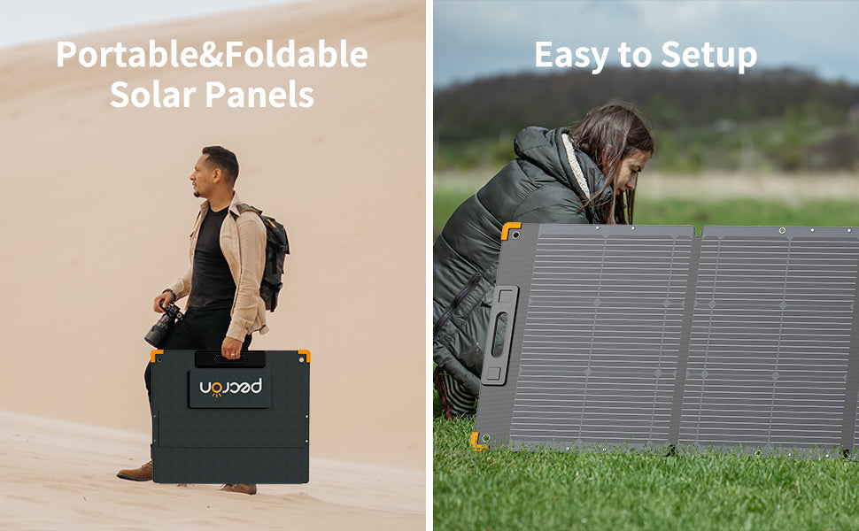 PECRON PV200 200W Portable Folding Solar Panel: High-Efficiency, Waterproof, Eco-Friendly Power