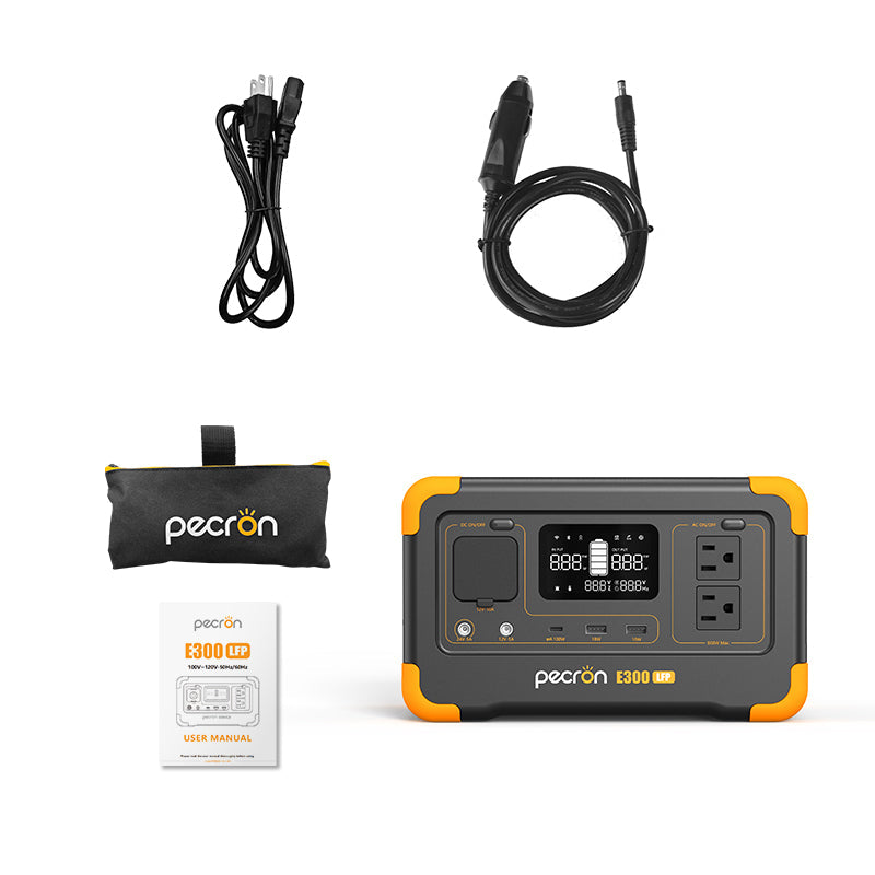 PECRON E300LFP 600W 288Wh Portable Power Station: Durable LiFePO4, Solar Ready