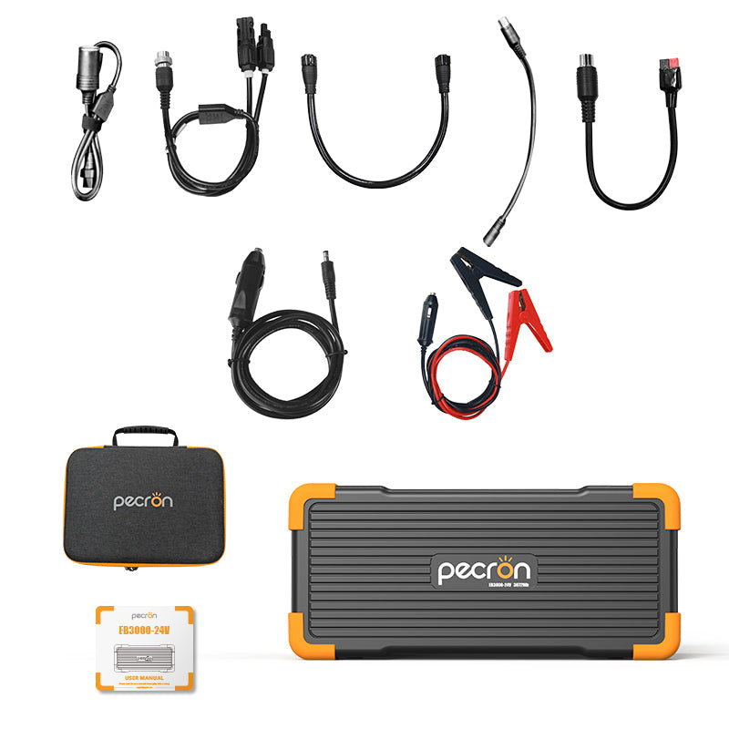 PECRON EB3000-24V 3072Wh LiFePO4 Expansion Battery for E2000LFP Power Station