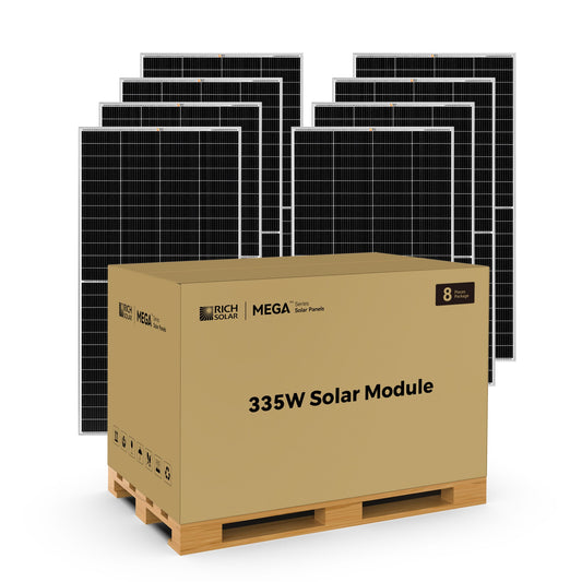 MEGA 335 PRO 335W Solar Panel: UL Certified, 25-Year Output Warranty