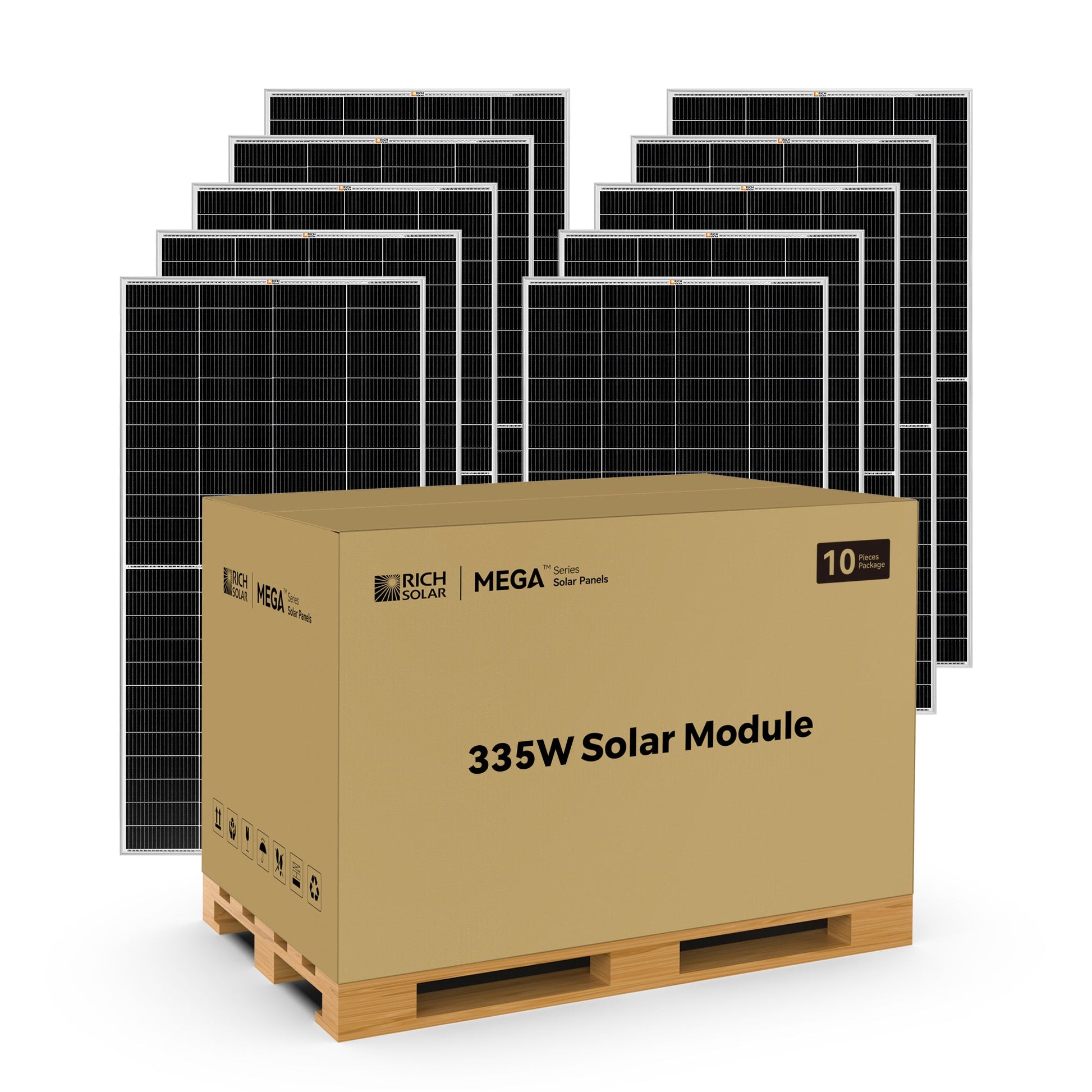 MEGA 335 PRO 335W Solar Panel: UL Certified, 25-Year Output Warranty