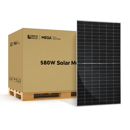 MEGA 580 Bifacial Solar Panel: 580 Watt Premium Grid-Tie Off-Grid Solution