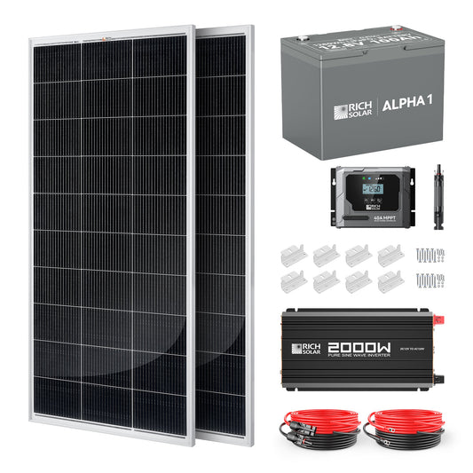 Powerful 400 Watt Complete Solar Kit for RVs & Off-Grid Living