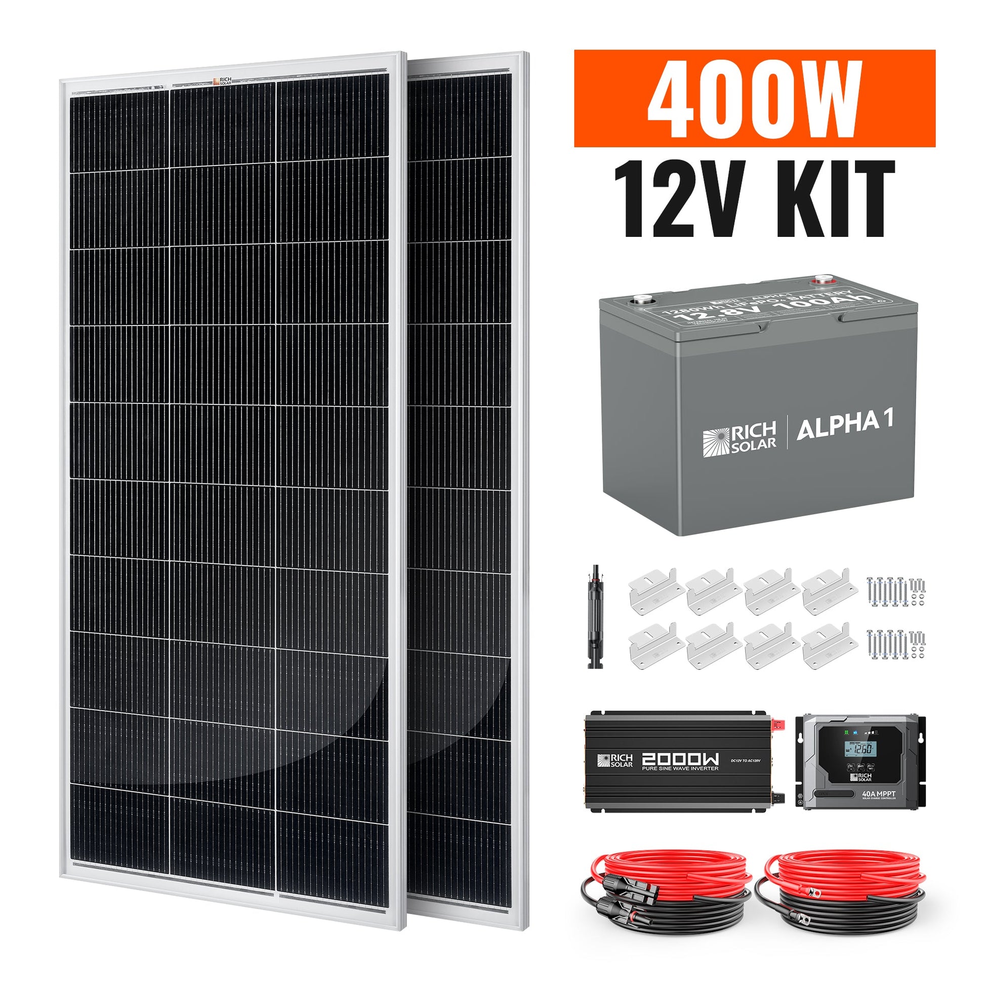 Powerful 400 Watt Complete Solar Kit for RVs & Off-Grid Living