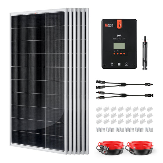 Powerful 1200W Monocrystalline Solar Kit for RV, Boat, Off-Grid Power