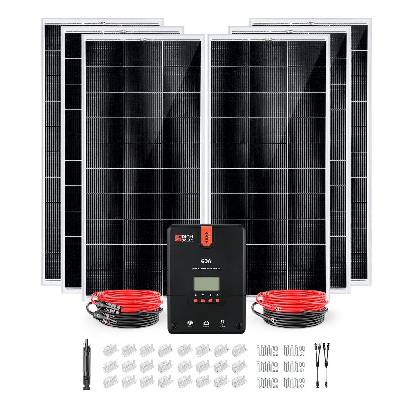 Powerful 1200W Monocrystalline Solar Kit for RV, Boat, Off-Grid Power