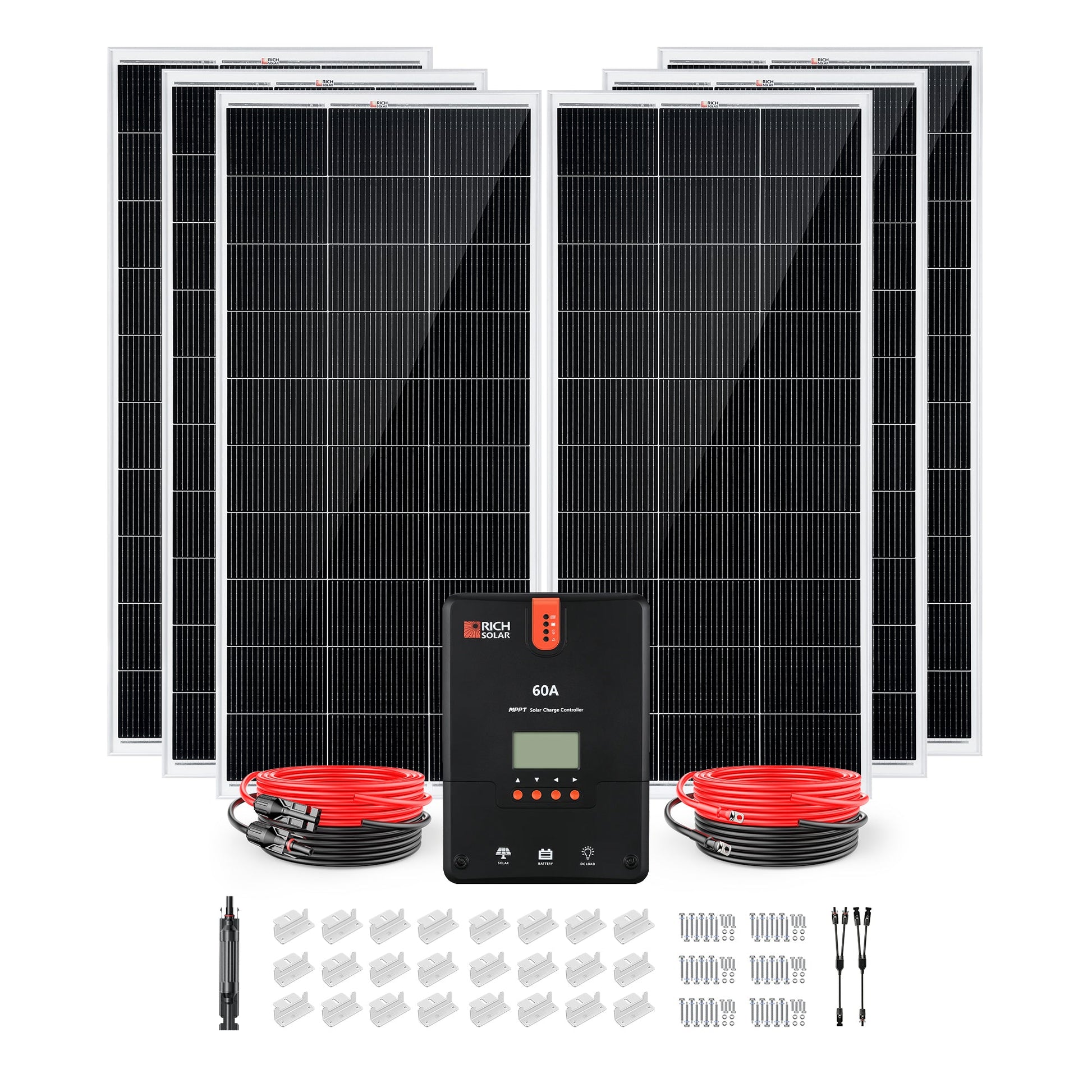 Powerful 1200W Monocrystalline Solar Kit for RV, Boat, Off-Grid Power