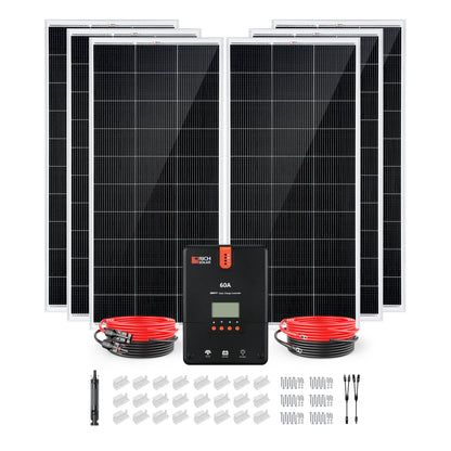 Powerful 1200W Monocrystalline Solar Kit for RV, Boat, Off-Grid Power