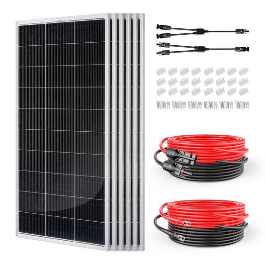 Powerful 1200W Monocrystalline Solar Kit for RV, Boat, Off-Grid Power
