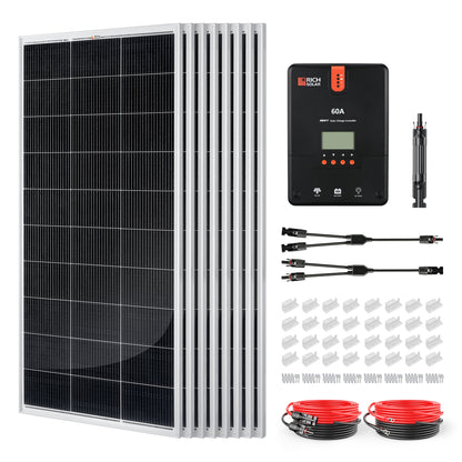 High-Efficiency 1600W 24V Solar Kit with 60A MPPT Charge Controller