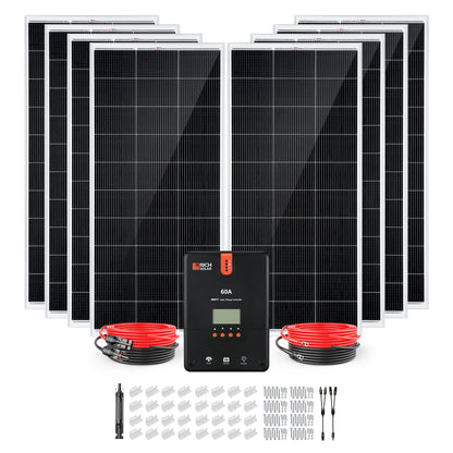 High-Efficiency 1600W 24V Solar Kit with 60A MPPT Charge Controller