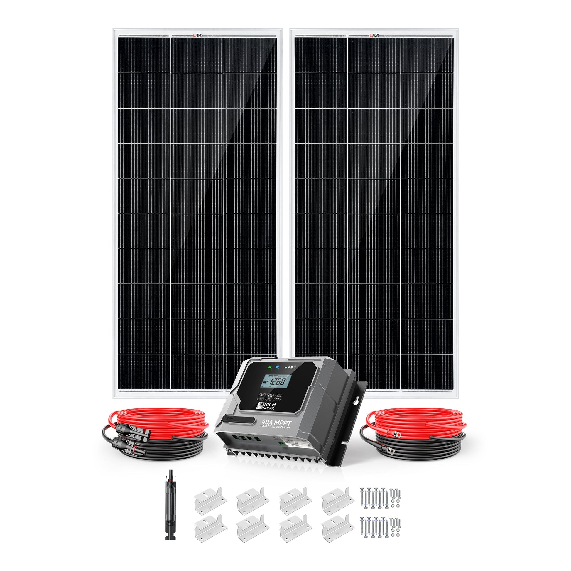 RICH SOLAR 400W 12V High-Efficiency Monocrystalline Solar Kit MPPT RV Boat