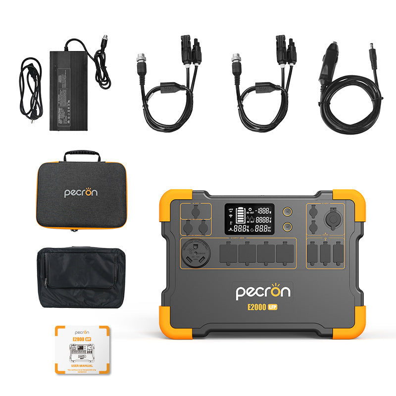 PECRON E2000LFP 2000W Portable Power Station, 1920Wh LiFePO4, Expandable 8kWh