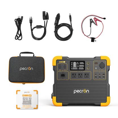 PECRON E2400LFP Portable Power Station 2400W 2048Wh LiFePO4 Solar Generator